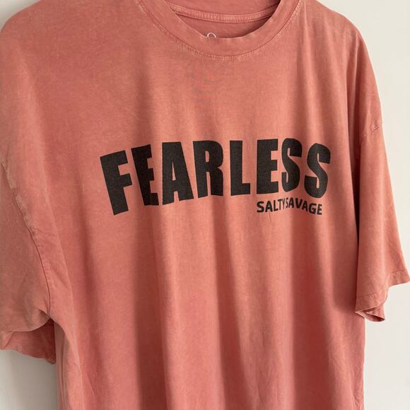 Salty Savage Unisex FEARLESS Oversized tee size L Organic generation %100 cotton - Picture 2 of 8